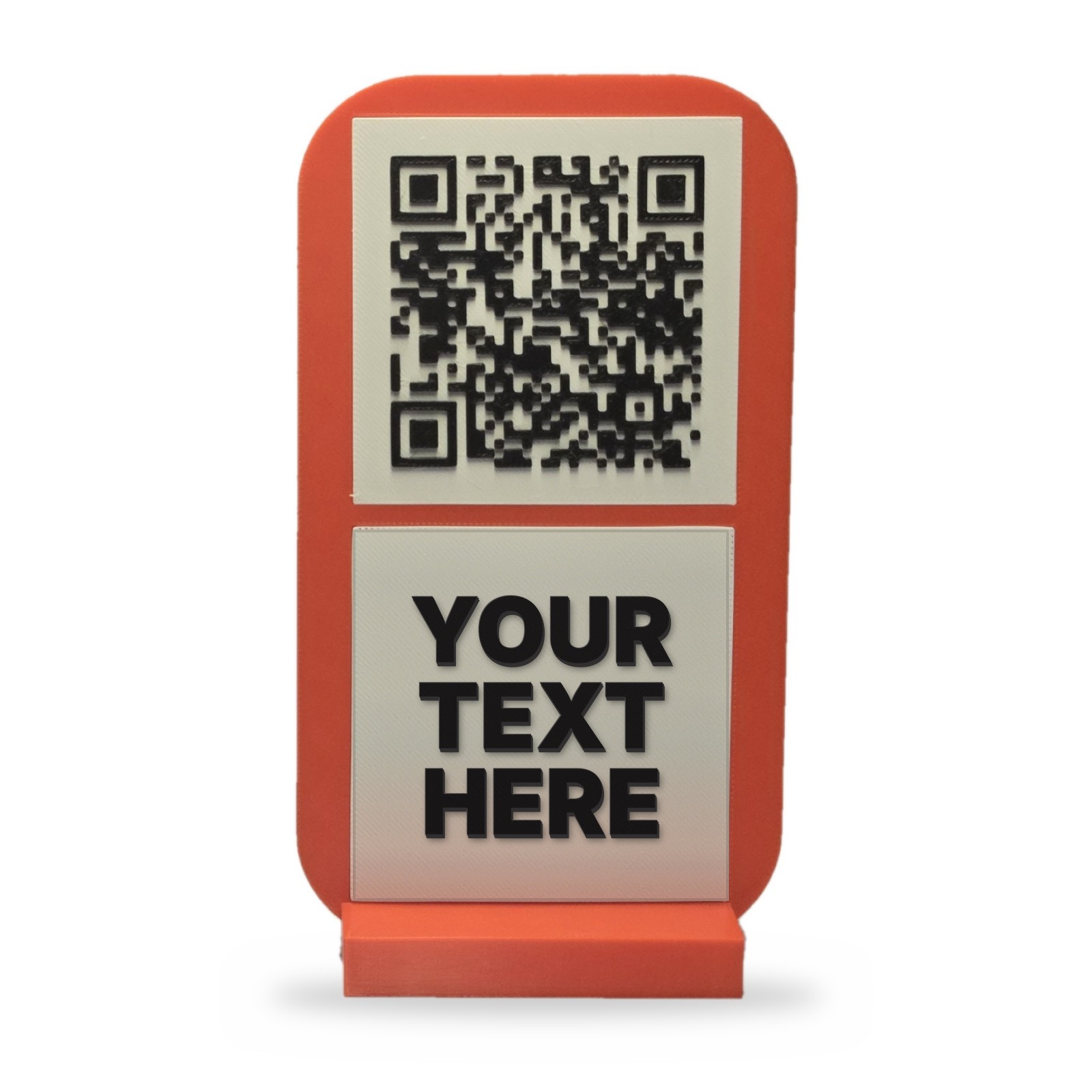NERGtags Plaque - Customized Text QR code plaque