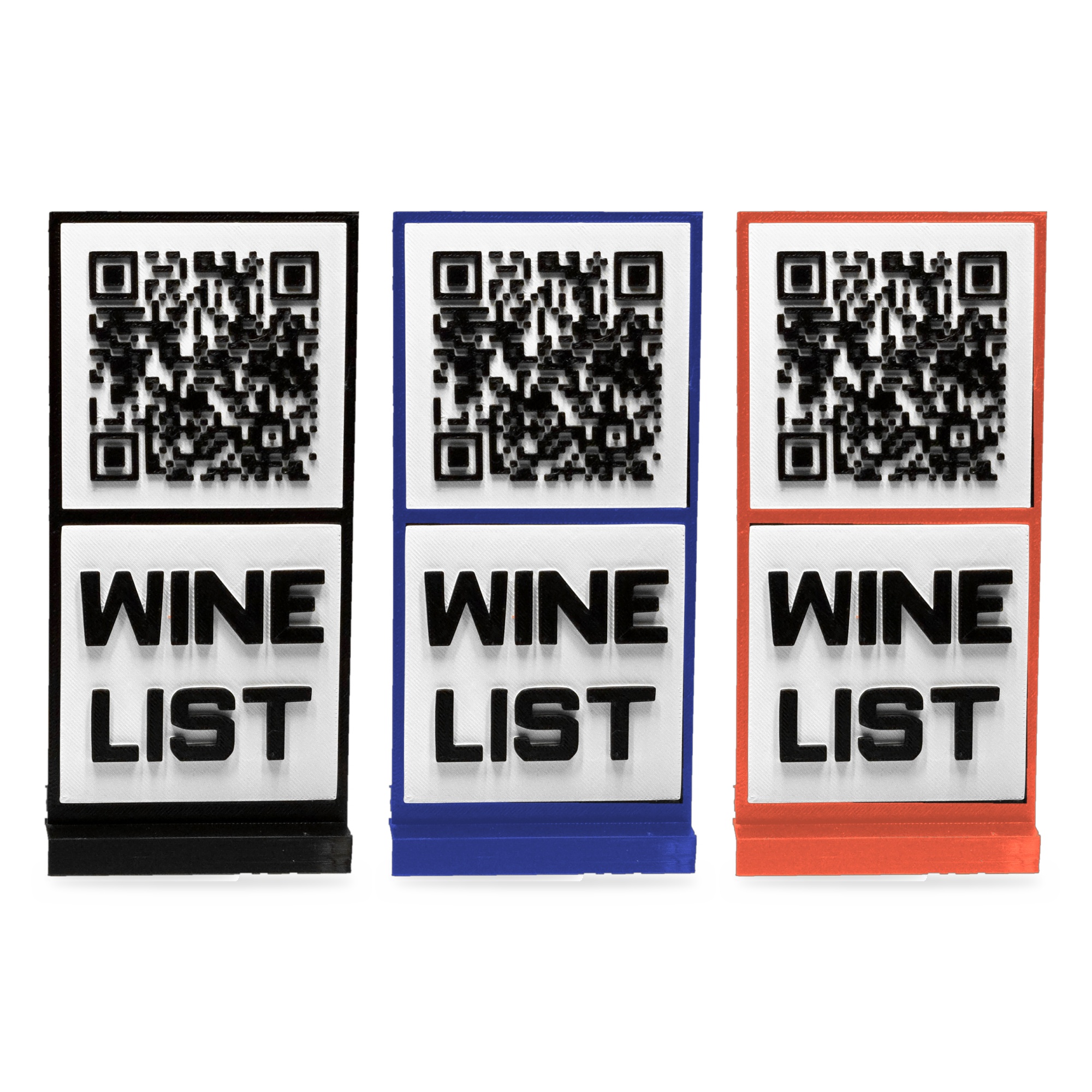 NERGtags Plaque - WINE LIST QR code plaque
