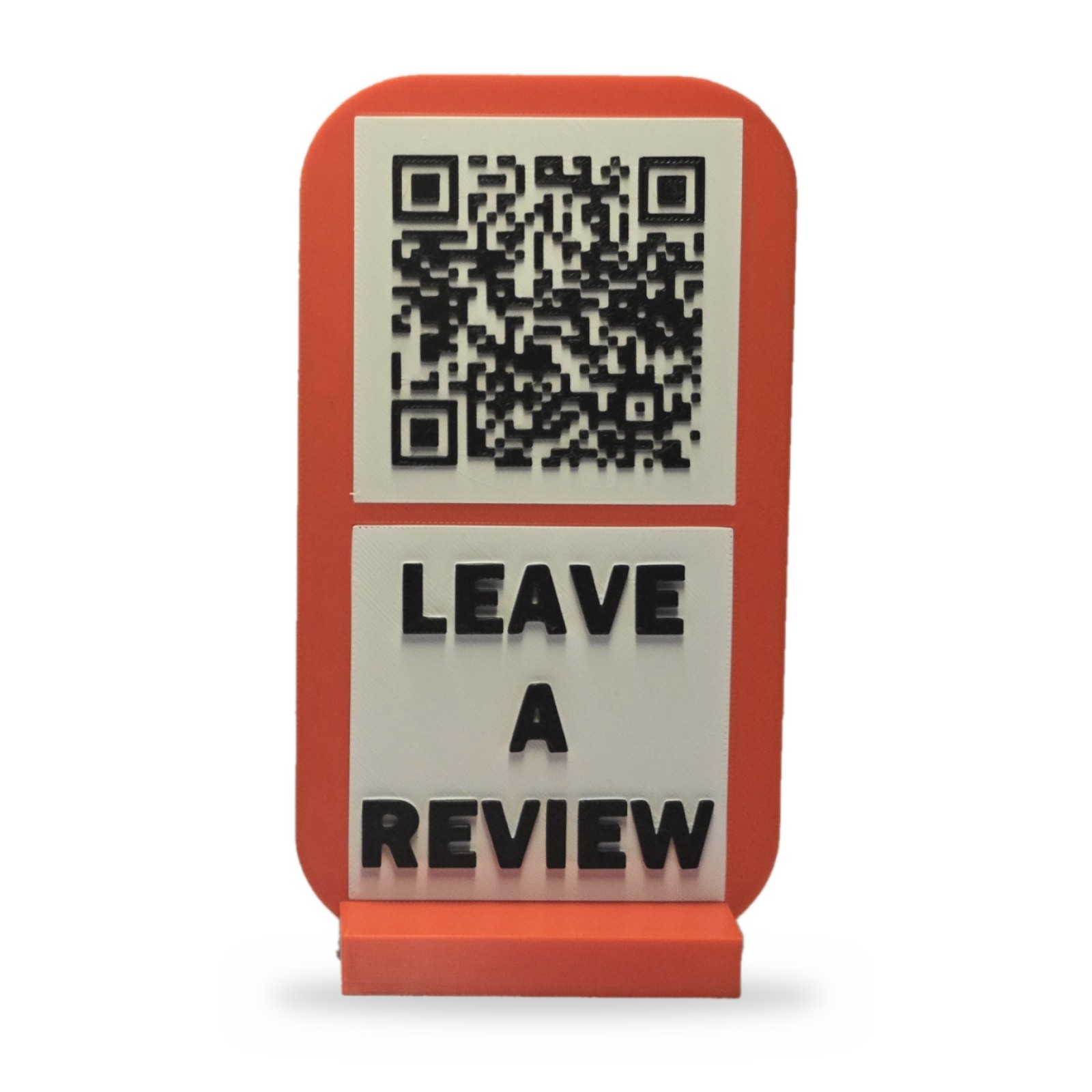 NERGtags Plaque - LEAVE A REVIEW QR code plaque