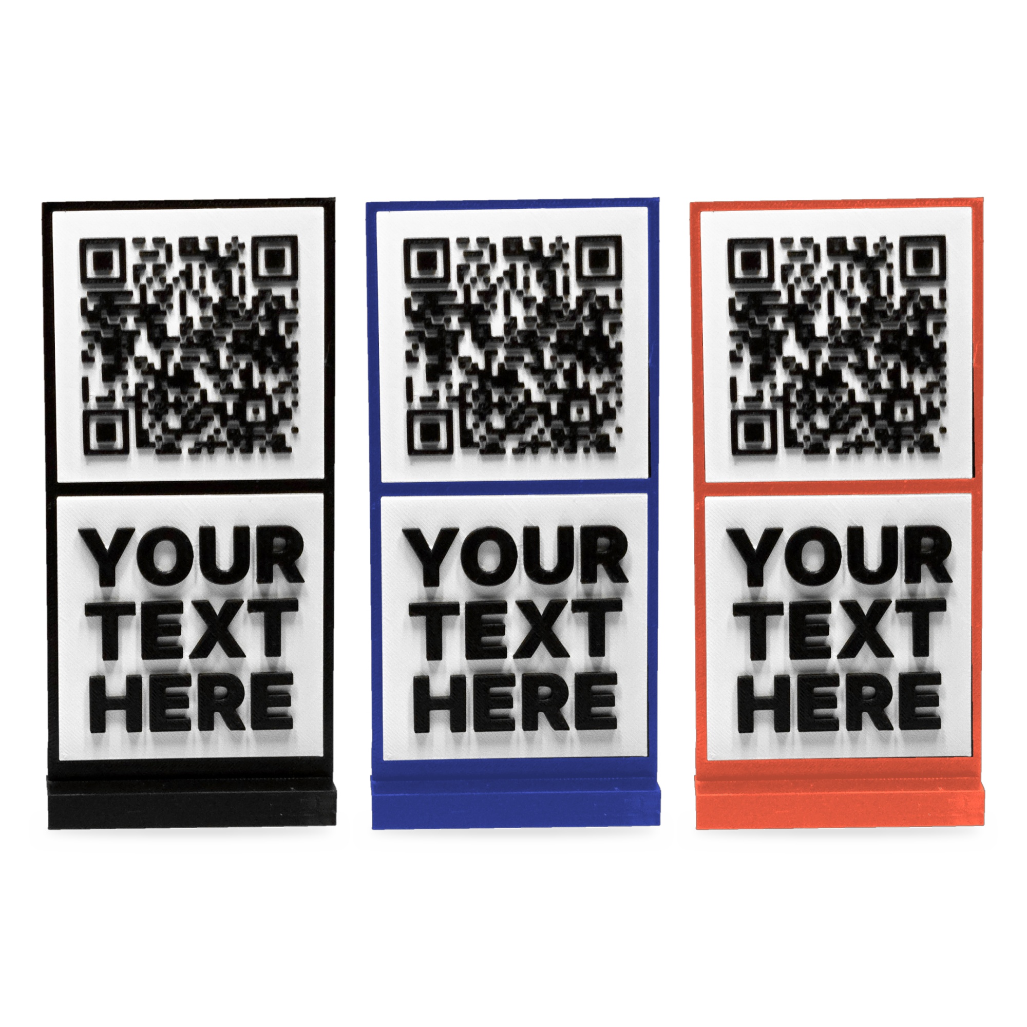 NERGtags Plaque - Customized Text QR code plaque