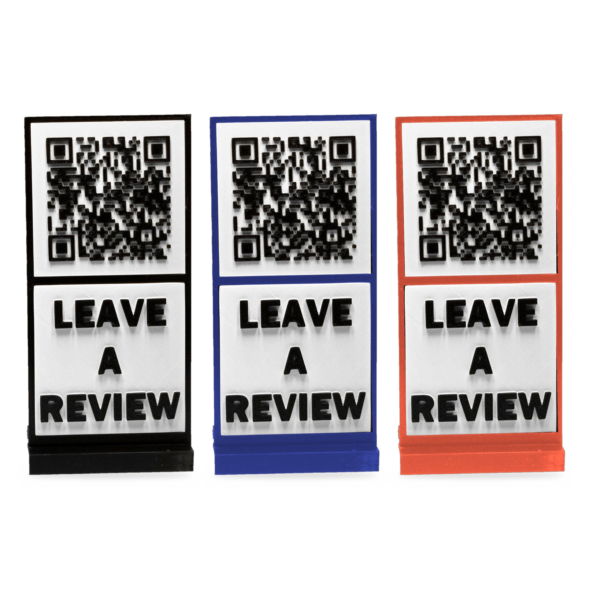 NERGtags Plaque - LEAVE A REVIEW QR code plaque