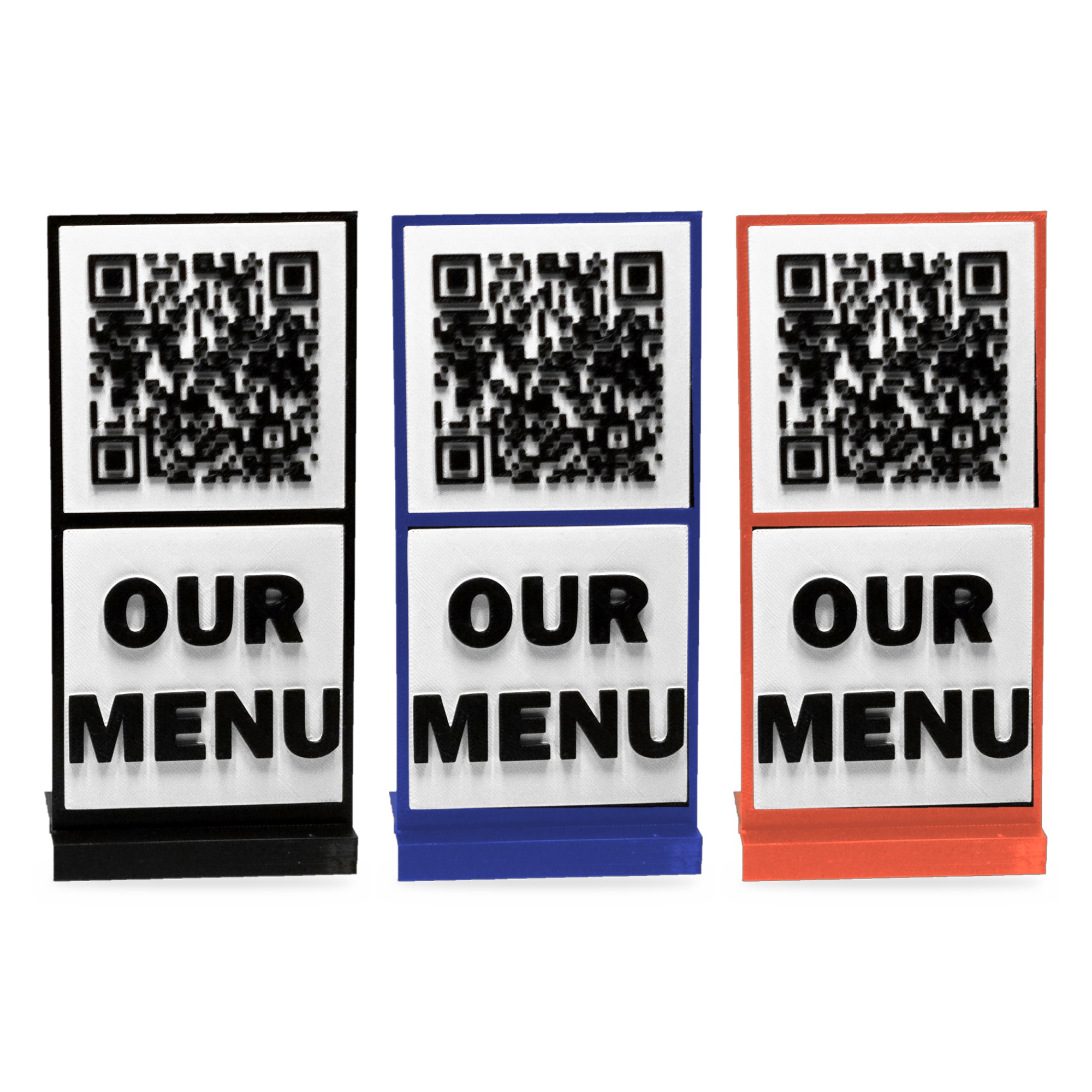 NERGtags Plaque - OUR MENU QR code plaque