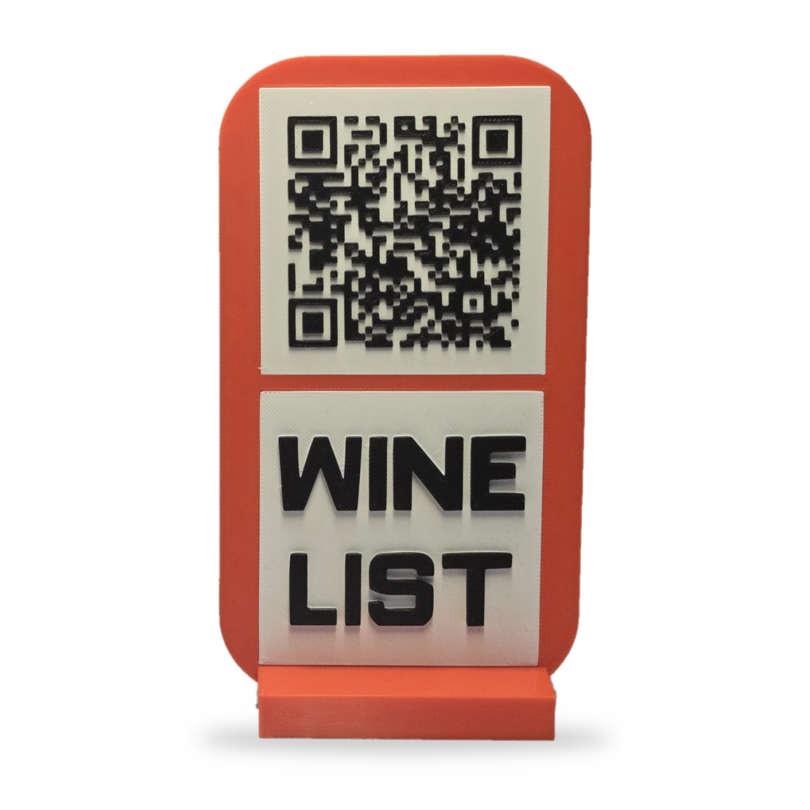 NERGtags Plaque - WINE LIST QR code plaque